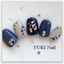 Marble Navy / Nail Tips / Nail Tips / Nail / Elegant / Gorgeous 第2張的照片