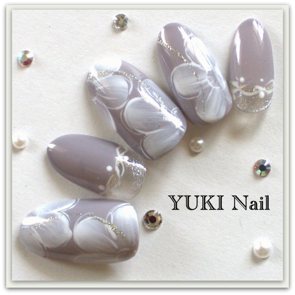 大きなフラワーネイル ネイルチップ（つけ爪） yuki-nail 通販