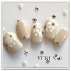 爪先にフラワーネイル ネイルチップ（つけ爪） yuki-nail 通販 6612859