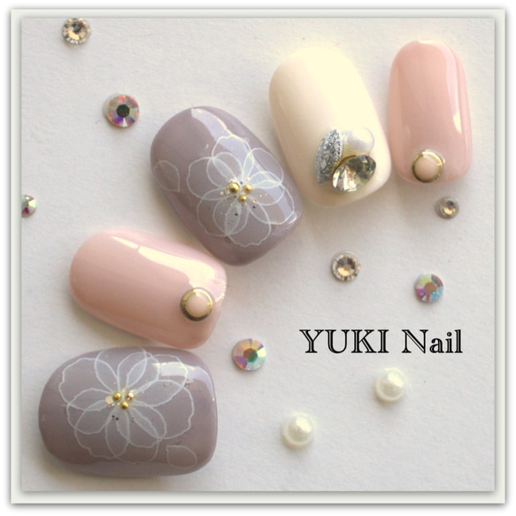 上品フラワーネイル ネイルチップ（つけ爪） yuki-nail 通販