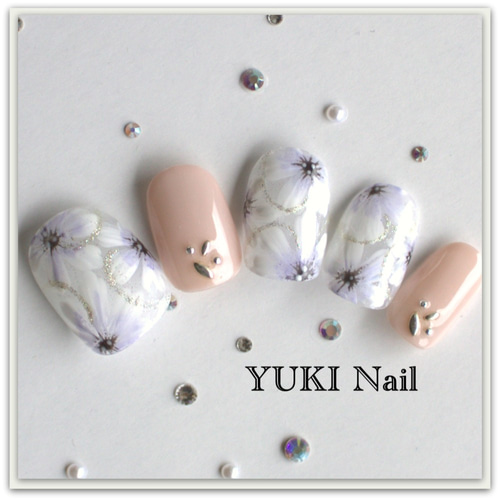 フラワーネイル5 ネイルチップ（つけ爪） yuki-nail 通販