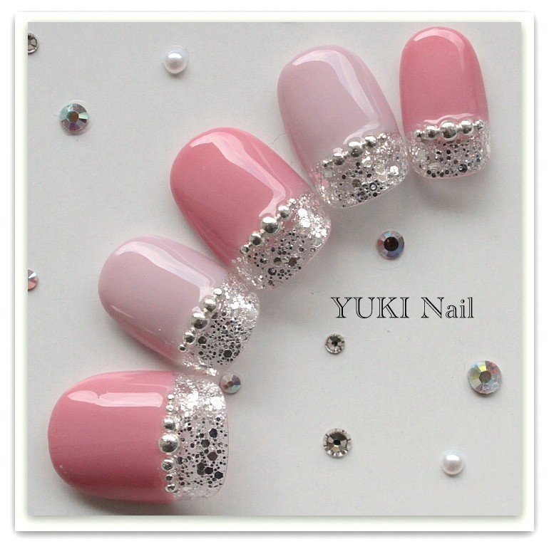 2色のカラフルネイル ネイルチップ（つけ爪） yuki-nail 通販