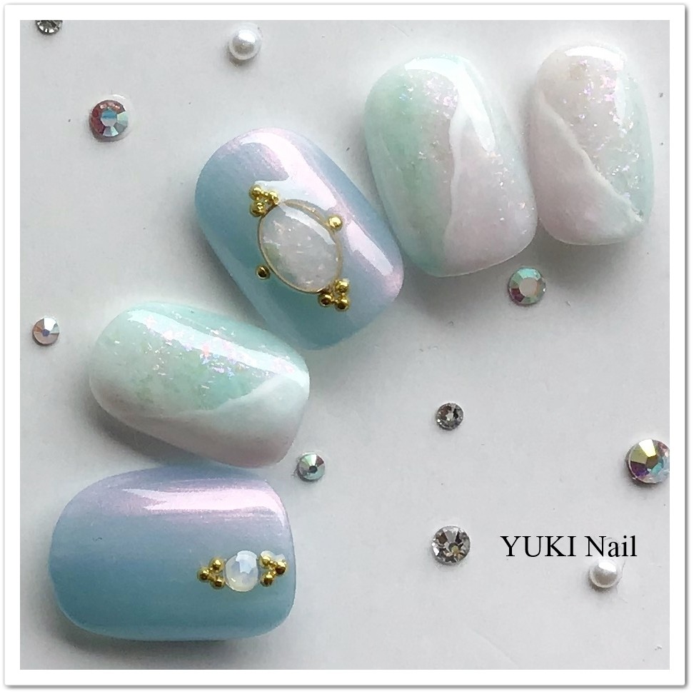 天然石ネイル ネイルチップ（つけ爪） yuki-nail 通販 9766032