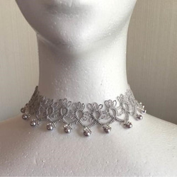 ♥️チョーカー＆ネックレス｜上品・華やか・可愛い・定番アイテム｜ブライダル・ウェディング・発表会にも◎【黒・black】 2枚目の画像