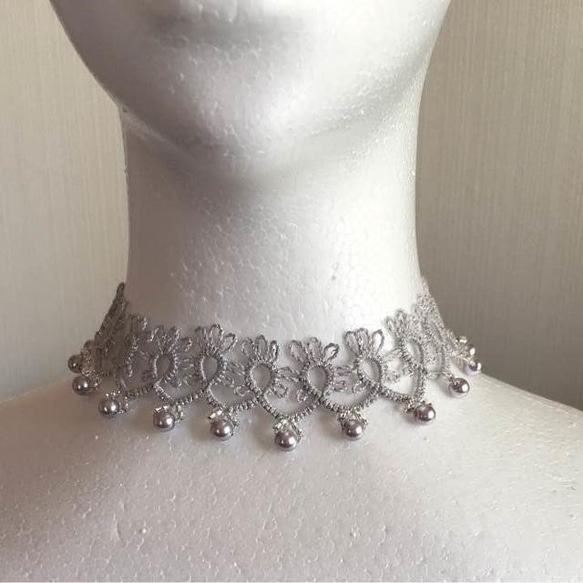 ♥️チョーカー＆ネックレス｜上品・華やか・可愛い・定番アイテム｜ブライダル・ウェディング・発表会にも◎【黒・black】 2枚目の画像