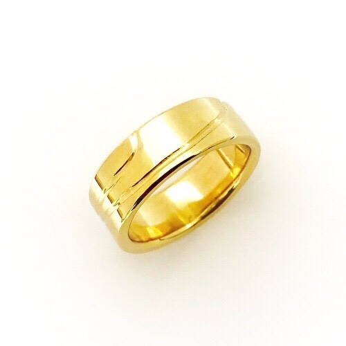 【 Randomn 】#16.5 凹形ラインのブラスリング