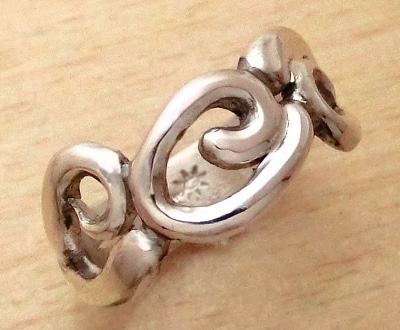 イニシャルシルバーリング【Seawater(C)】