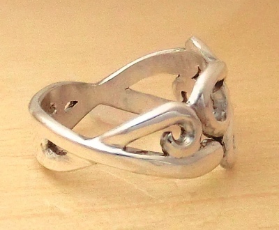 イニシャルシルバーリング【Seawater(F)】