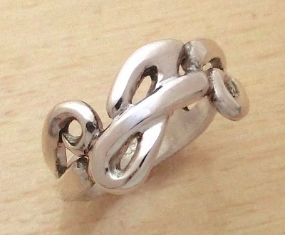 イニシャルシルバーリング【Seawater(J)】