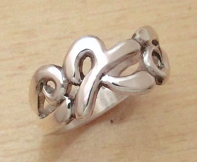 イニシャルシルバーリング【Seawater(K)】