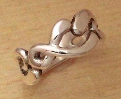 イニシャルシルバーリング【Seawater(L)】