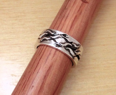 オリジナルシルバーリング【Burning sun Type2】