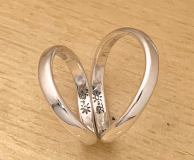 シルバーペアリング【Hea-Ring】ペア1組