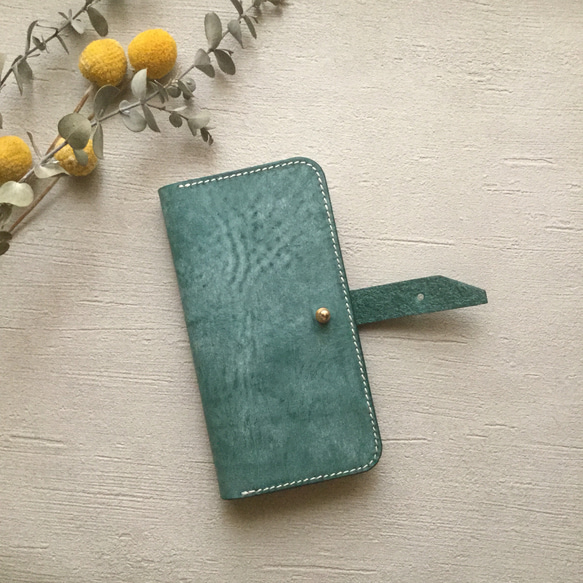 iPhoneケース flap belt / forest 〖全機種対応〗〖受注制作〗〖新調〗 3枚目の画像