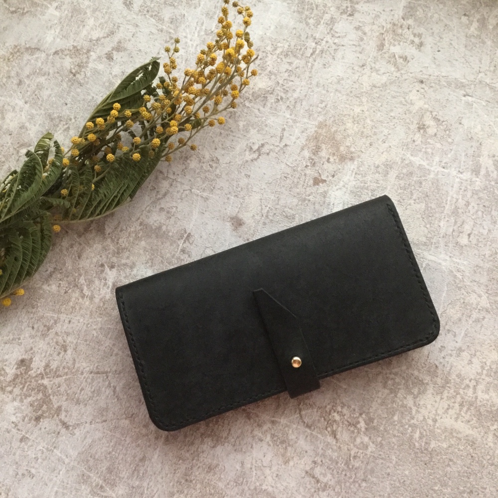 iPhoneケース〝MARGOT〞flap belt / Nero 〖全機種対応〗〖受注制作〗