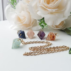 天然石ペンダントトップ さざれ石 選べる5種類 宝石 ネックレス 1枚目の画像
