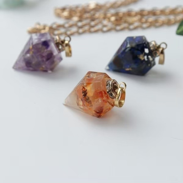 天然石ペンダントトップ さざれ石 選べる5種類 宝石 ネックレス 3枚目の画像