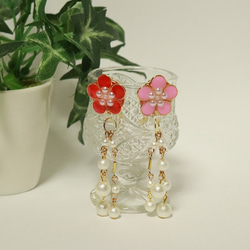 ポニーフック 梅の花 コットンパール 成人式 3枚目の画像