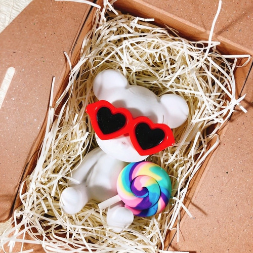 車用 アロマストーン 芳香剤 ロリポップ A クマ（カー