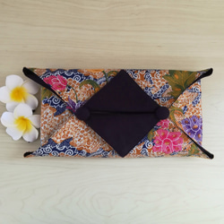 台湾花布】ボックスティッシュカバー アジアン ティッシュケース 客家