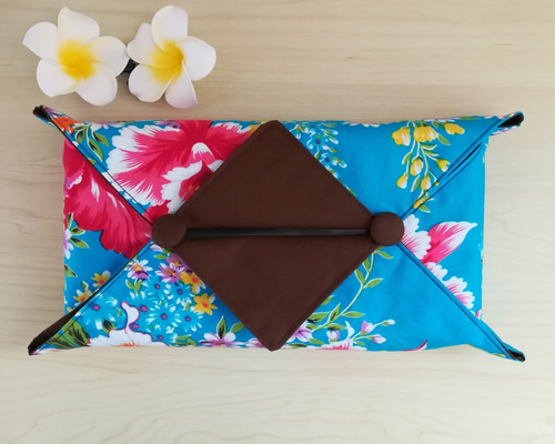 台湾花布】ボックスティッシュカバー アジアン ティッシュケース 客家