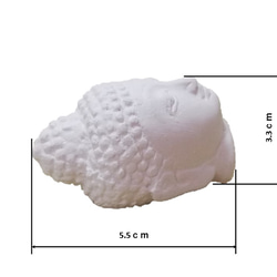 【石膏人形 ブッタシリーズ】アート素材　ドール　 アンティーク調　大仏　ミニ　頭のみ　ブッタ 　仏教　日本　その他種類有 8枚目の画像