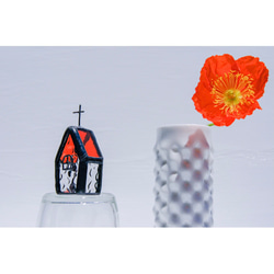 『小さな教会』［ステンドグラス］オブジェ 5枚目の画像