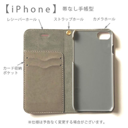 あるく子パンダ(A. ブルー)(B. ピンク) 　   帯なし手帳型　iPhone ケース 4枚目の画像