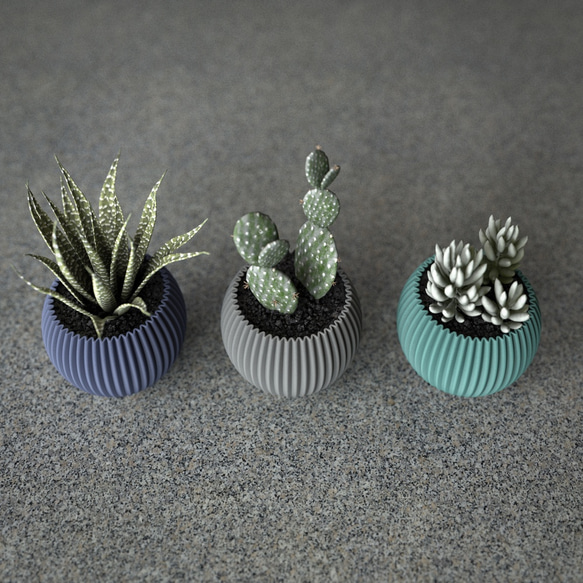 MINI PLANTER SET / SWELL POD S / Blue , Gray , Green 2枚目の画像