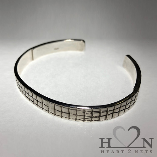 シルバー 950 クロコ 型押し バングル バングル・リストバンド Heart 2