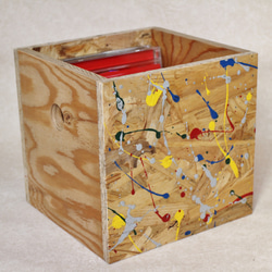 OSB材 クレイジーペイント 道具箱 CDサイズ フリーボックス・小物入れ