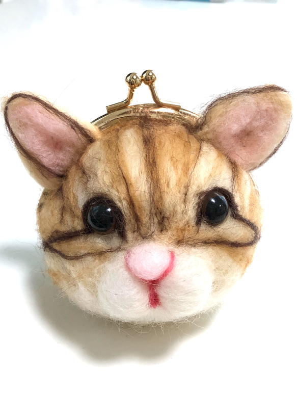 猫のがま口(=^x^=)お好きな柄でお作りします♪ 羊毛フェルト