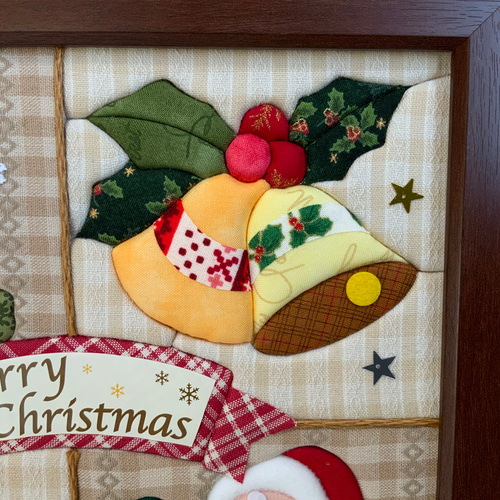 在庫一掃50%オフ/期間限定】きめこみパッチワーク/クリスマス