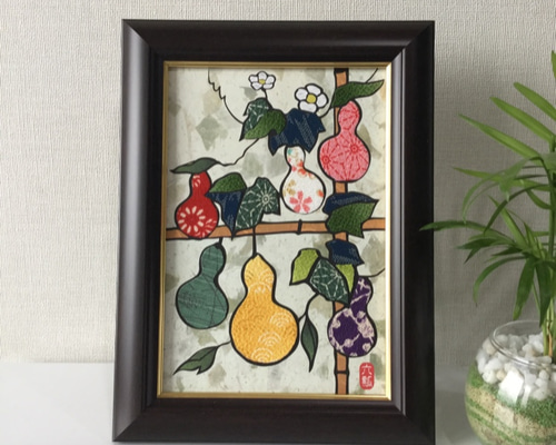 布アート】縁起 無瓢箪 その他置物 Little by little 通販 7561636