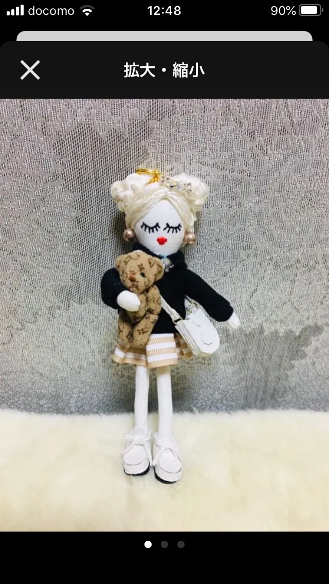 ハンドメイド❋ドールチャーム ＆くまチャーム❋バッグチャーム お人形 ドールチャーム バッグチャーム ハンドメイド 人形 ハンドメイド