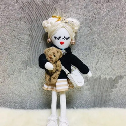 くみっきーさん専用　【希少】リバティ生地使用　ドールチャーム　ハンドメイド くみっきーさん専用 【希少】リバティ生地使用 ドールチャーム