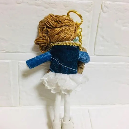 ハンドメイド❋ドールチャーム ＆くまチャーム❋バッグチャーム お人形 バッグチャーム 人形 ドール チャーム キーホルダー バッグ