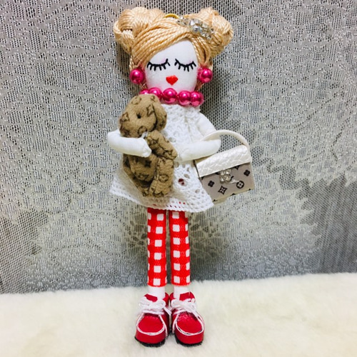 専用 ハンドメイド ドールチャーム バックチャーム 猫柄＆花柄