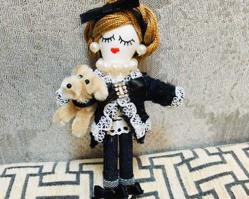 専用 ハンドメイド ドールチャーム バックチャーム 猫柄＆花柄