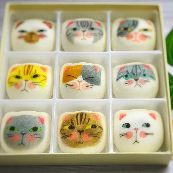 もらって嬉しい 猫 和菓子 和風マシュマロ 【マシュネコ】 2枚目の画像