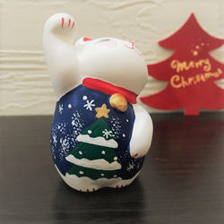 クリスマス　猫　プレゼント【肉球マドレーヌと招き猫セット・ゴールド】 6枚目の画像
