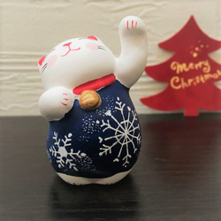 クリスマス　猫　プレゼント【肉球マドレーヌと招き猫セット・ゴールド】 7枚目の画像
