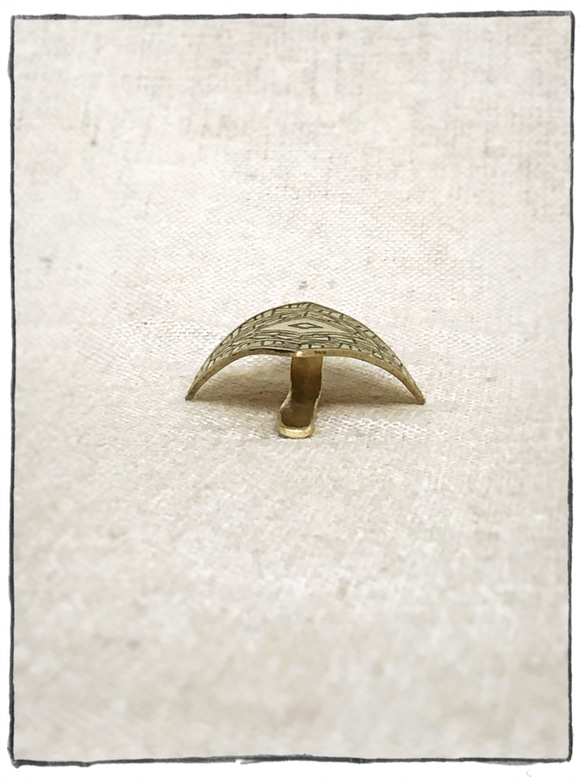 真鍮製 民族模様のポニーフック ひし形 ヘアフック ヘアカフス ヘアカフ 6枚目の画像