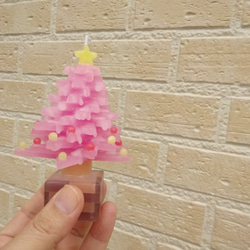 ピンクなクリスマスツリーのキャンドル 6枚目の画像