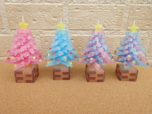 ブルーなクリスマスツリーのキャンドル 7枚目の画像