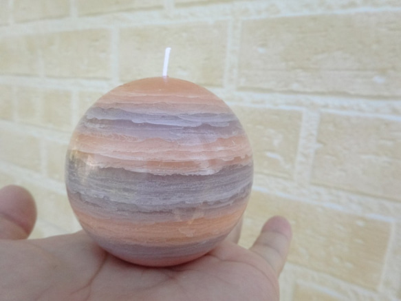 木星カラーの惑星キャンドル 5枚目の画像