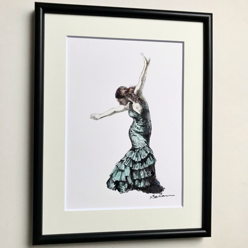 flamenco 5 』原画のみ #アート#原画#絵画#インク flamenco 5 』原画のみ #アート#原画#絵画#インク