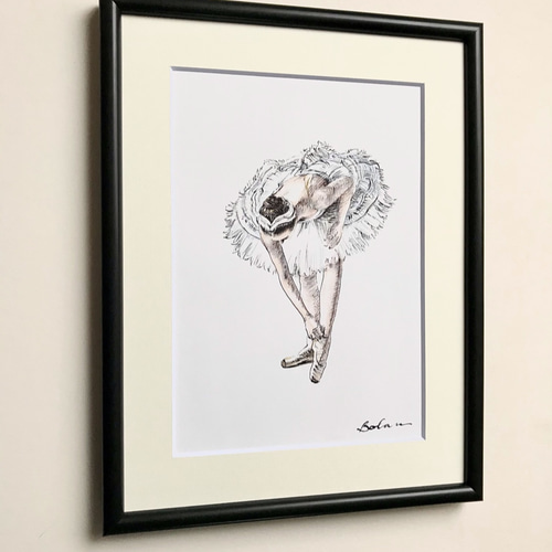 ballerina 1 』＃原画＃一点物＃絵画＃インク＃バレエ＃ダンサー