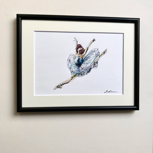 ballerina 2 』＃アート＃原画＃絵画＃インク＃バレエ