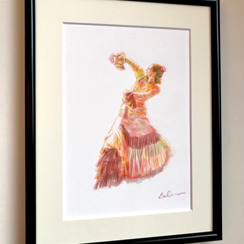 flamenco 10 』＃アート＃原画＃＃絵画＃カラーペンシル